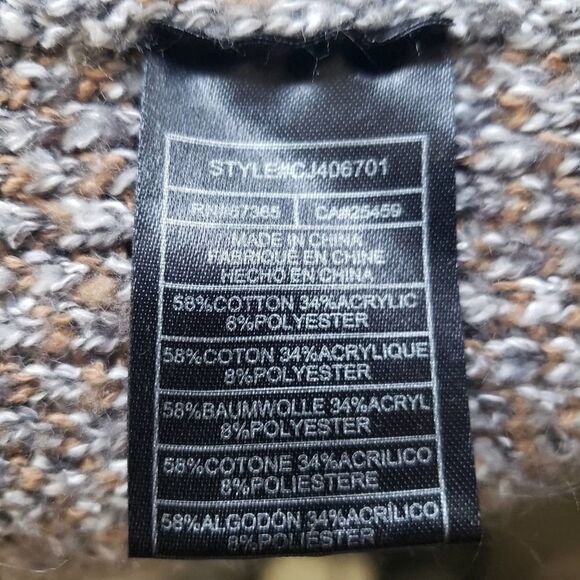 Cupcakes & Cashmere Cardigan Sweater S Leopard print open Front Thick - Picture 5 of 5